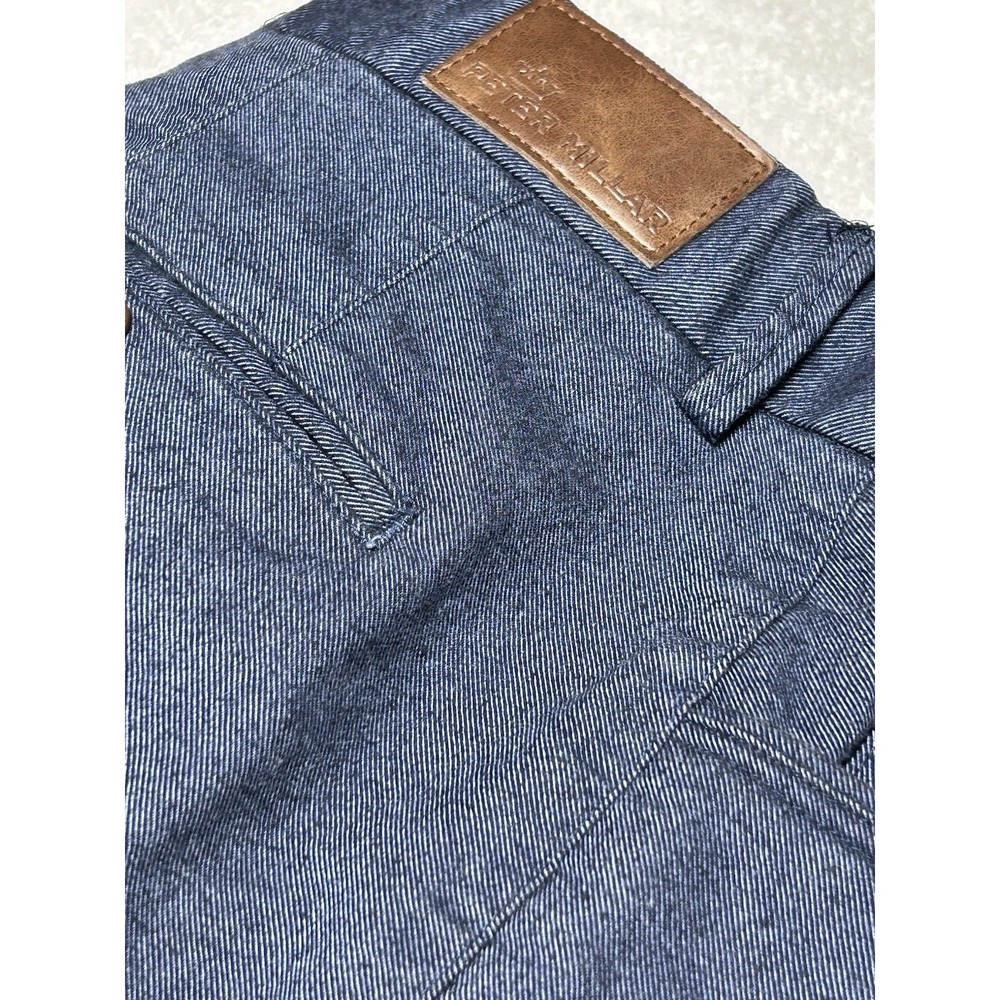 Peter Millar Causal Preppy Pants Men's 38x28 Blue Cotton Stretch Lightweight